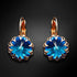 Auskarai "Vintāžš III (Bermuda Blue)" su Swarovski™ kristalais